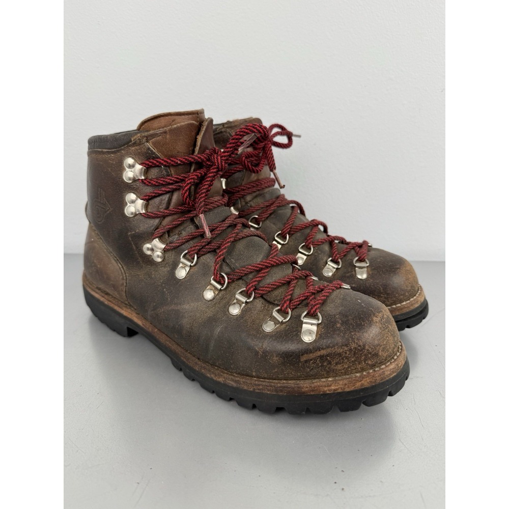 Vintage Dexter Mountaineering Boots Mens 12 M Brown Leather Hiking Trail USA